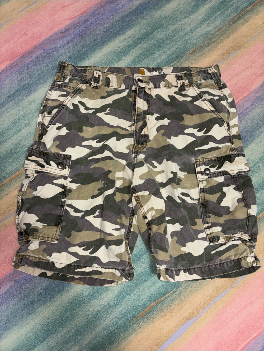 Carhartt Camouflage Cargo Shorts men’s size 36